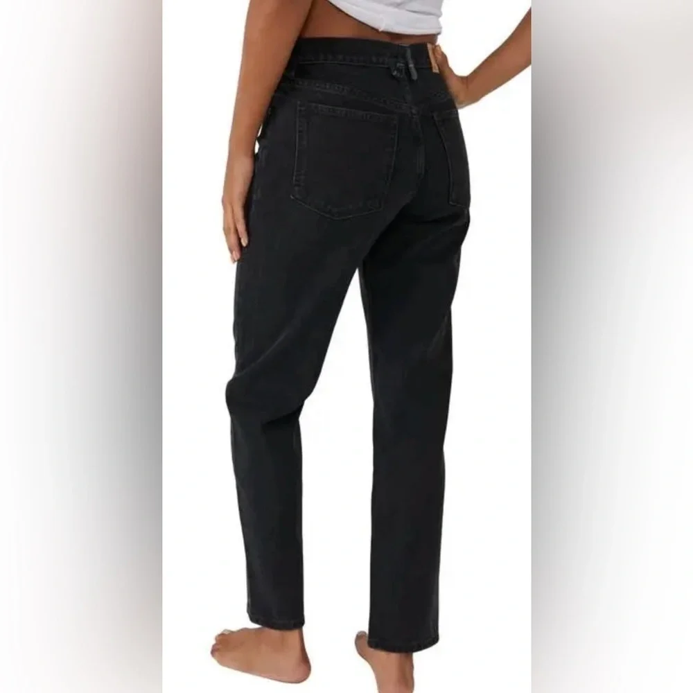New Free People x CP Shades A New Day Midrise Straight Pintuck Black Buttonfly